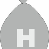 Balónek písmeno H stříbrné 